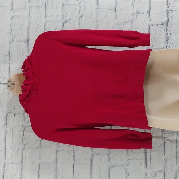 Tabitha Anthropoligie Hook Front Cardigan Dark Pink   Sz S - Picture 4 of 5